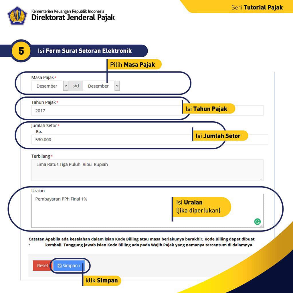 eBilling pajak adalah sistem pembayaran pajak secara elektronik dengan membuat kode billing pajak pada aplikasi SSE pajak online 1, 2, & 3