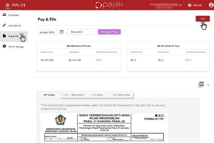 langkah pelaporan pajak online : efiling / klik lapor
