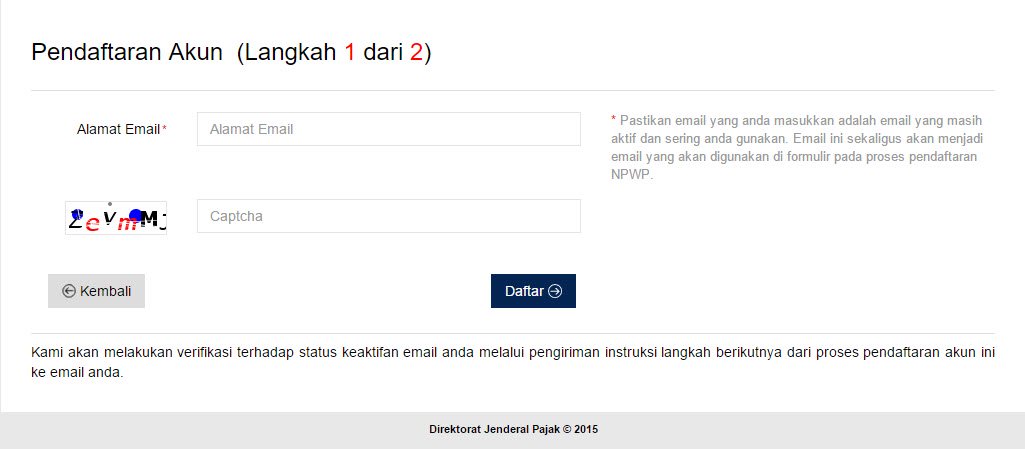 daftar npwp online 2019