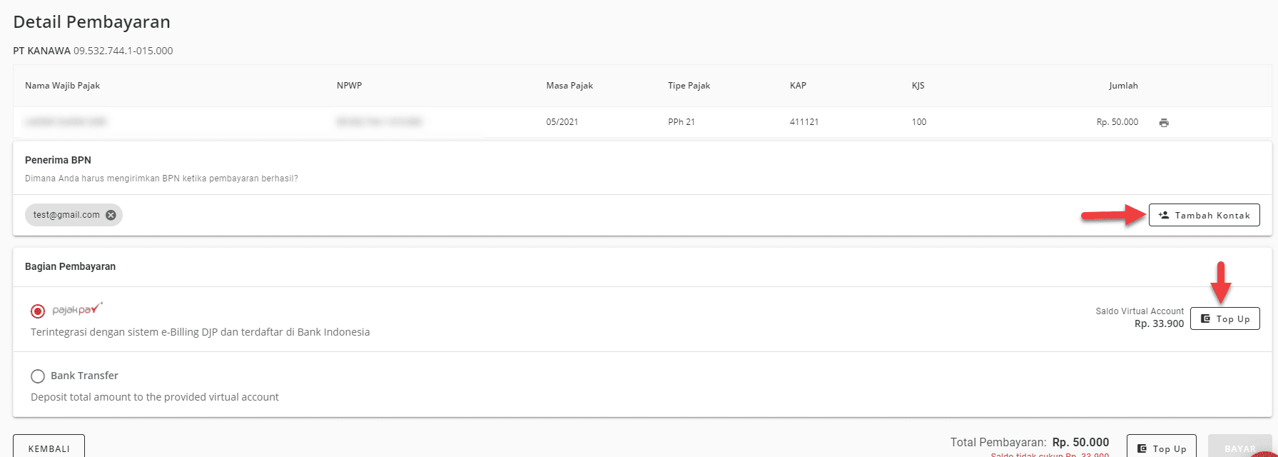 Klik 'Posting' untuk menarik data Bukti Potong yang telah di Approved pada Masa tersebut