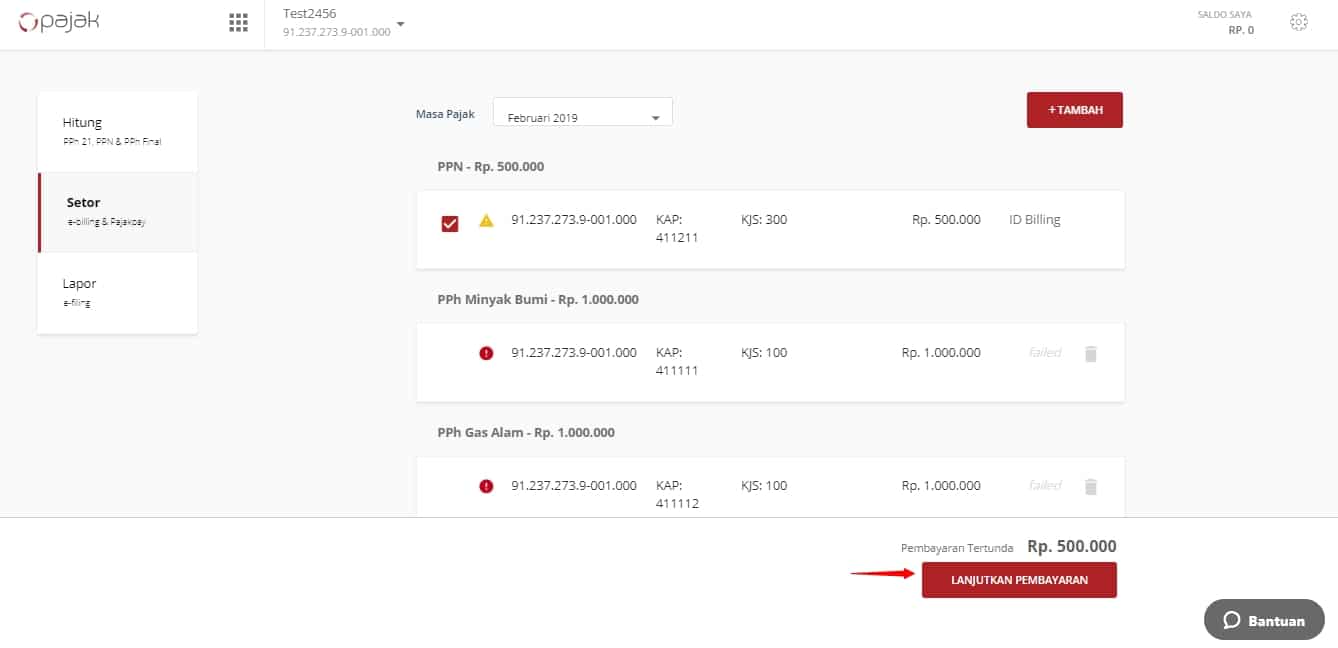 Cara bayar sanksi denda secara online